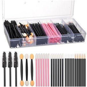 300pcs Disposable Makeup  Kit,Brow brush/Mascara brush/Lip /Eyeshadow /Eyeliner